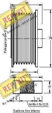 REPKIT RKT2368 - Ремъчна шайба, генератор vvparts.bg