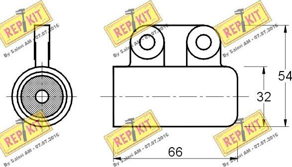 REPKIT RKT2302 - Демпер (успокоител-ртепт.вибр.), зъбен ремък vvparts.bg