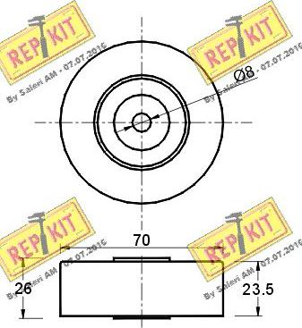 REPKIT RKT2312 - Паразитна / водеща ролка, пистов ремък vvparts.bg