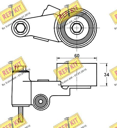 REPKIT RKT2389 - Обтяжна ролка, ангренаж vvparts.bg