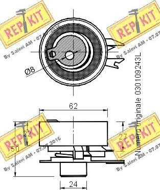 REPKIT RKT2381 - Обтяжна ролка, ангренаж vvparts.bg