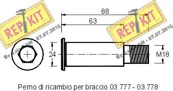 REPKIT RKT2374 - Ремъчен обтегач, пистов ремък vvparts.bg