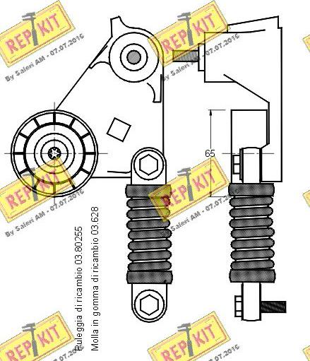 REPKIT RKT2290 - Ремъчен обтегач, пистов ремък vvparts.bg