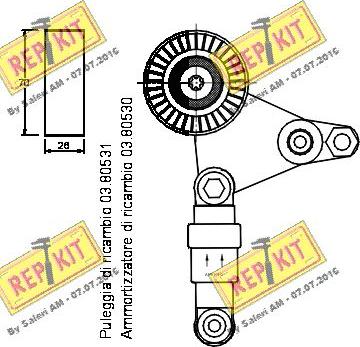 REPKIT RKT2245 - Ремъчен обтегач, пистов ремък vvparts.bg