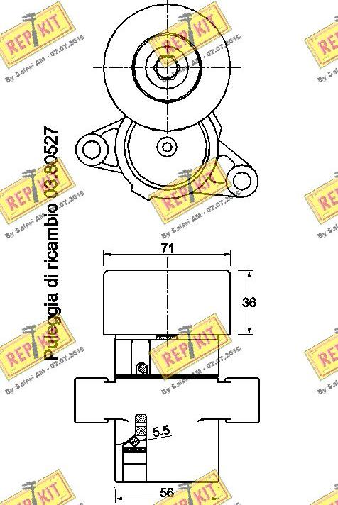 REPKIT RKT2242 - Ремъчен обтегач, пистов ремък vvparts.bg