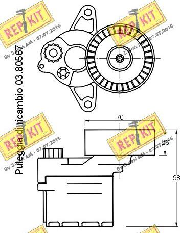 REPKIT RKT2265 - Ремъчен обтегач, пистов ремък vvparts.bg