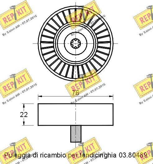 REPKIT RKT2200 - Паразитна / водеща ролка, пистов ремък vvparts.bg