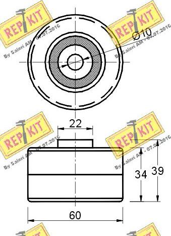 REPKIT RKT2208 - Паразитна / водеща ролка, зъбен ремък vvparts.bg