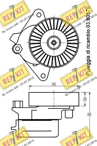 REPKIT RKT2214 - Ремъчен обтегач, пистов ремък vvparts.bg