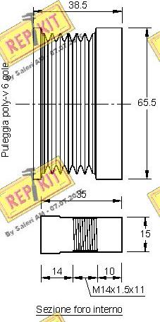 REPKIT RKT2285 - Ремъчна шайба, генератор vvparts.bg