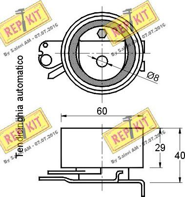 REPKIT RKT2231 - Обтяжна ролка, ангренаж vvparts.bg