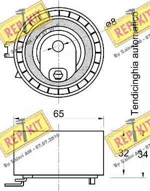 REPKIT RKT2226 - Обтяжна ролка, ангренаж vvparts.bg