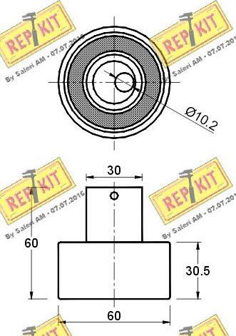 REPKIT RKT2228 - Обтяжна ролка, ангренаж vvparts.bg