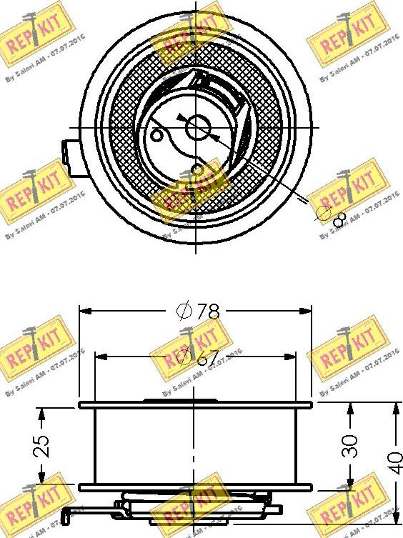 REPKIT RKT2227 - Обтяжна ролка, ангренаж vvparts.bg