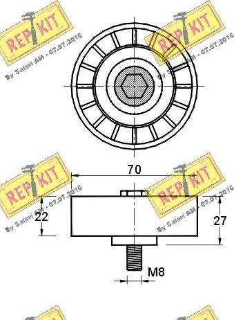 REPKIT RKT2794 - Паразитна / водеща ролка, пистов ремък vvparts.bg