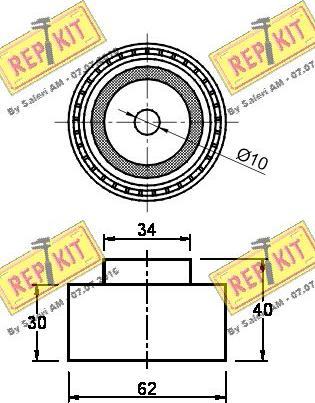 REPKIT RKT2743 - Паразитна / водеща ролка, зъбен ремък vvparts.bg