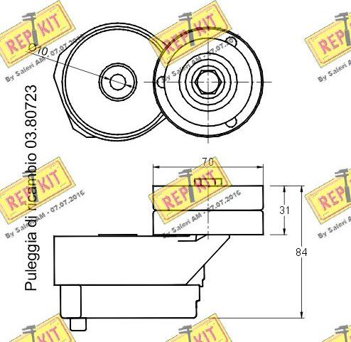 REPKIT RKT2755 - Ремъчен обтегач, пистов ремък vvparts.bg