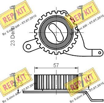 REPKIT RKT2750 - Обтяжна ролка, ангренаж vvparts.bg