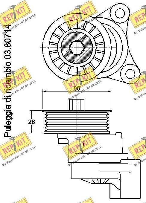 REPKIT RKT2758 - Ремъчен обтегач, пистов ремък vvparts.bg