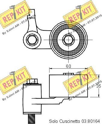 REPKIT RKT2714 - Обтяжна ролка, ангренаж vvparts.bg