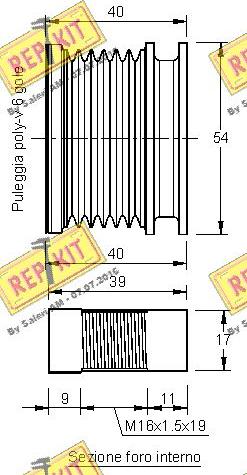 REPKIT RKT2724 - Ремъчна шайба, генератор vvparts.bg