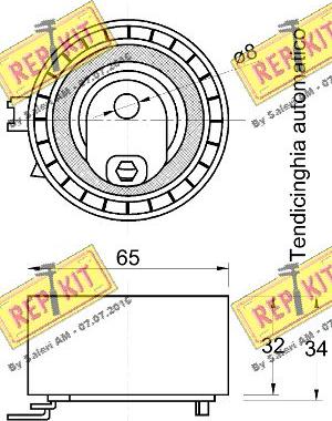 REPKIT RKT2775 - Обтяжна ролка, ангренаж vvparts.bg