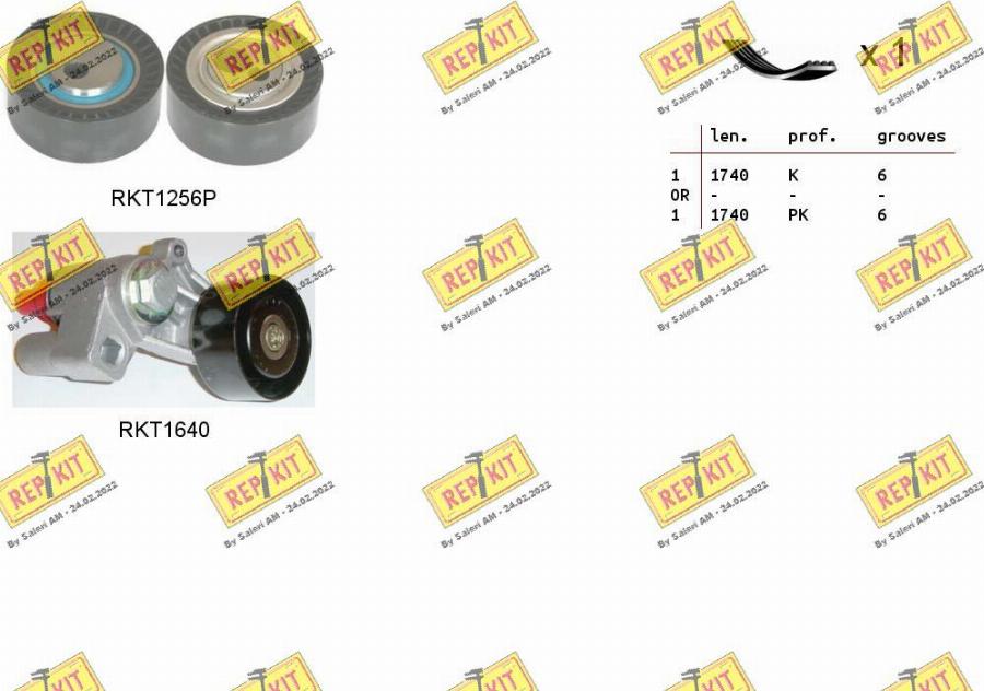 REPKIT RKTA0090 - Комплект пистов ремък vvparts.bg