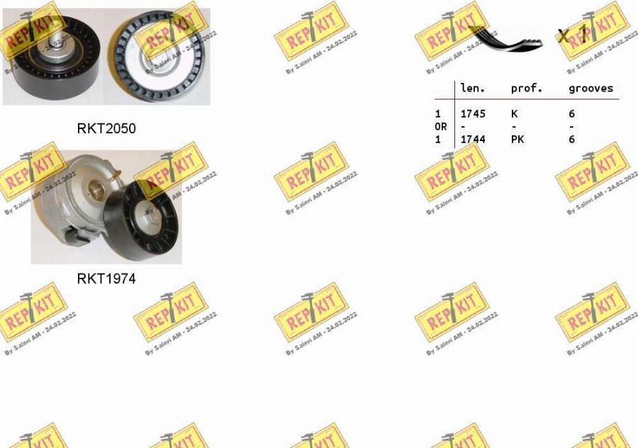 REPKIT RKTA0091 - Комплект пистов ремък vvparts.bg