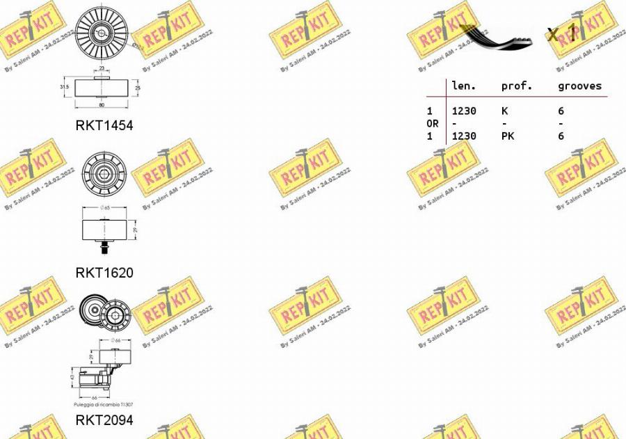 REPKIT RKTA0059 - Комплект пистов ремък vvparts.bg