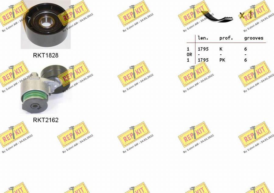 REPKIT RKTA0052 - Комплект пистов ремък vvparts.bg