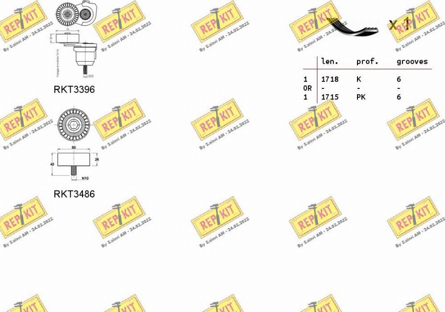 REPKIT RKTA0063 - Комплект пистов ремък vvparts.bg