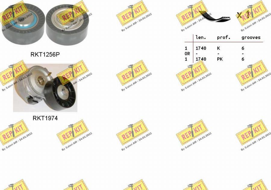 REPKIT RKTA0005 - Комплект пистов ремък vvparts.bg