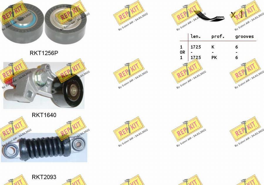 REPKIT RKTA0089 - Комплект пистов ремък vvparts.bg