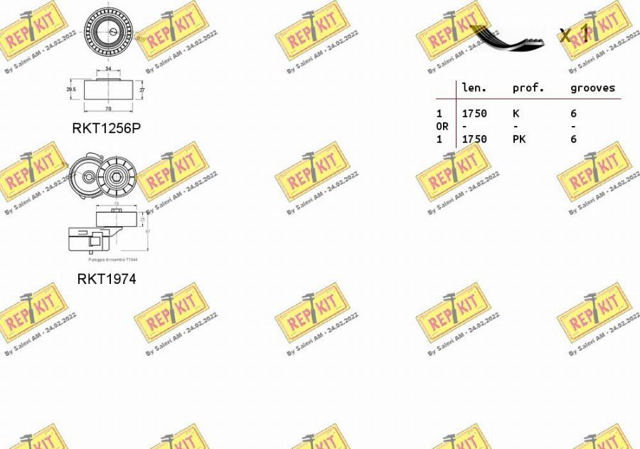 REPKIT RKTA0031 - Комплект пистов ремък vvparts.bg