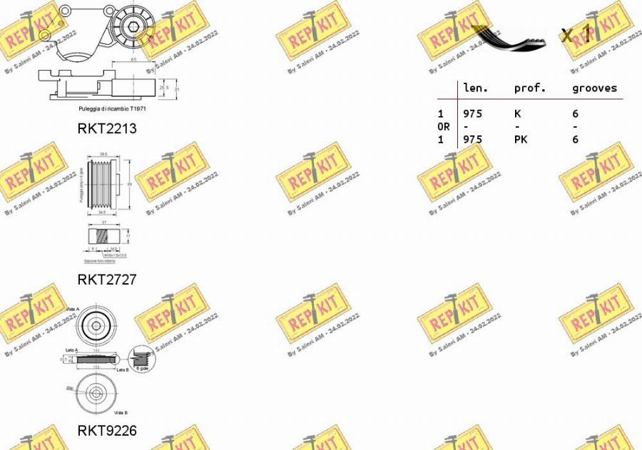 REPKIT RKTA0110 - Комплект пистов ремък vvparts.bg