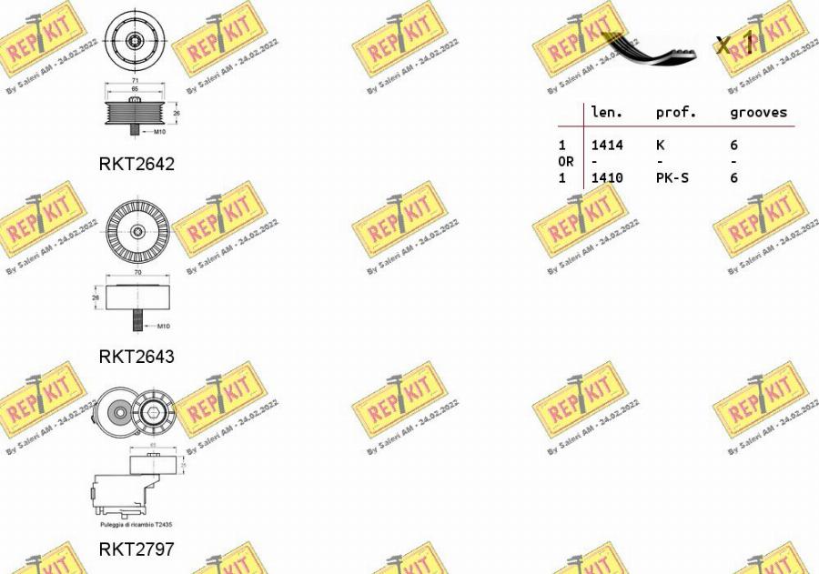 REPKIT RKTA0112 - Комплект пистов ремък vvparts.bg