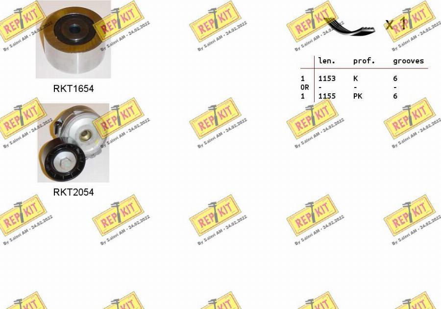 REPKIT RKTA0132 - Комплект пистов ремък vvparts.bg