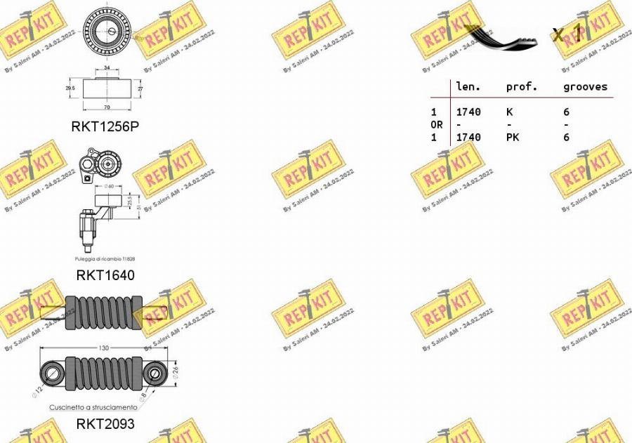 REPKIT RKTA0120 - Комплект пистов ремък vvparts.bg