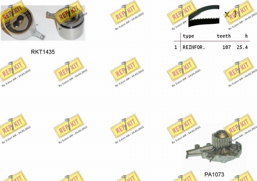 REPKIT RKTK0904PA - Водна помпа+ к-кт ангренажен ремък vvparts.bg