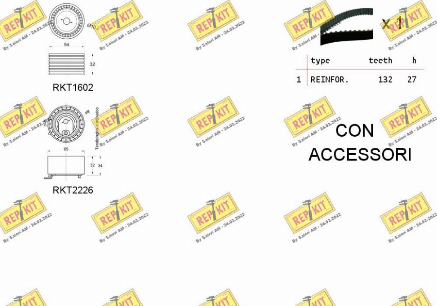 REPKIT RKTK0912 - Комплект ангренажен ремък vvparts.bg