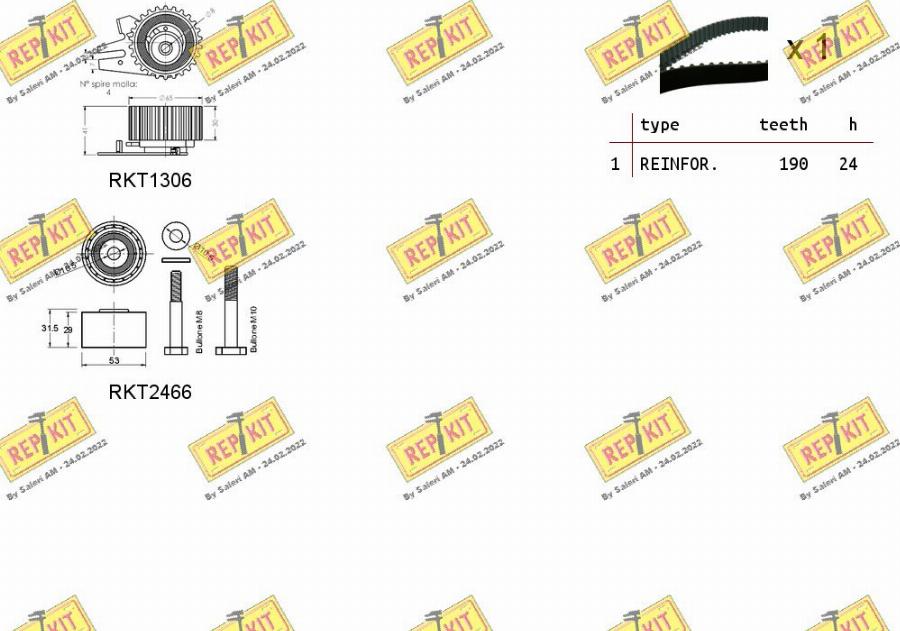 REPKIT RKTK0936 - Комплект ангренажен ремък vvparts.bg