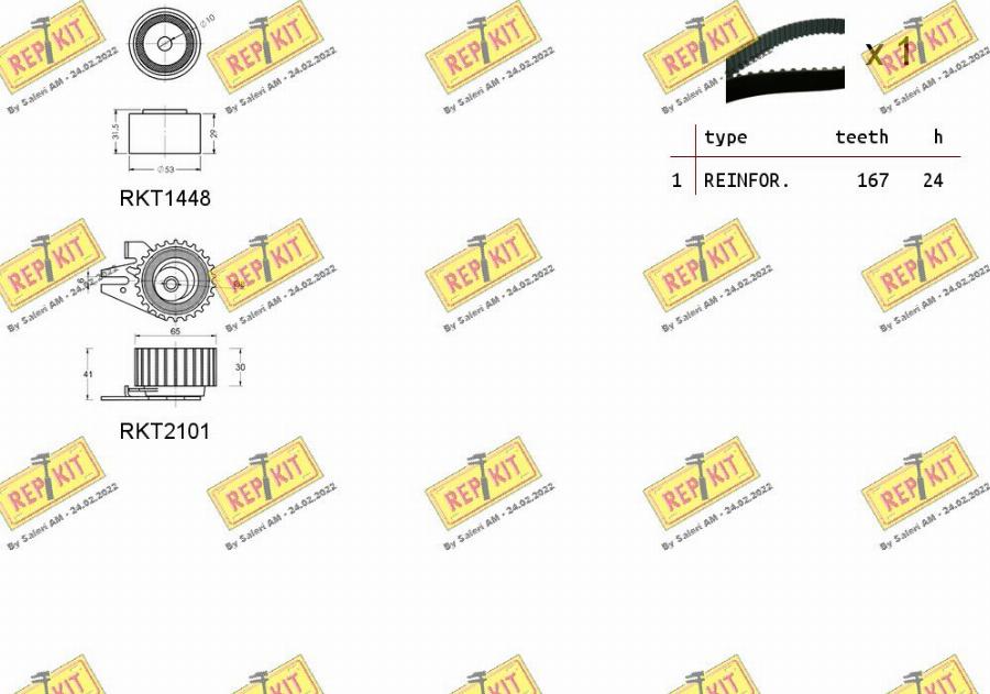 REPKIT RKTK0899 - Комплект ангренажен ремък vvparts.bg