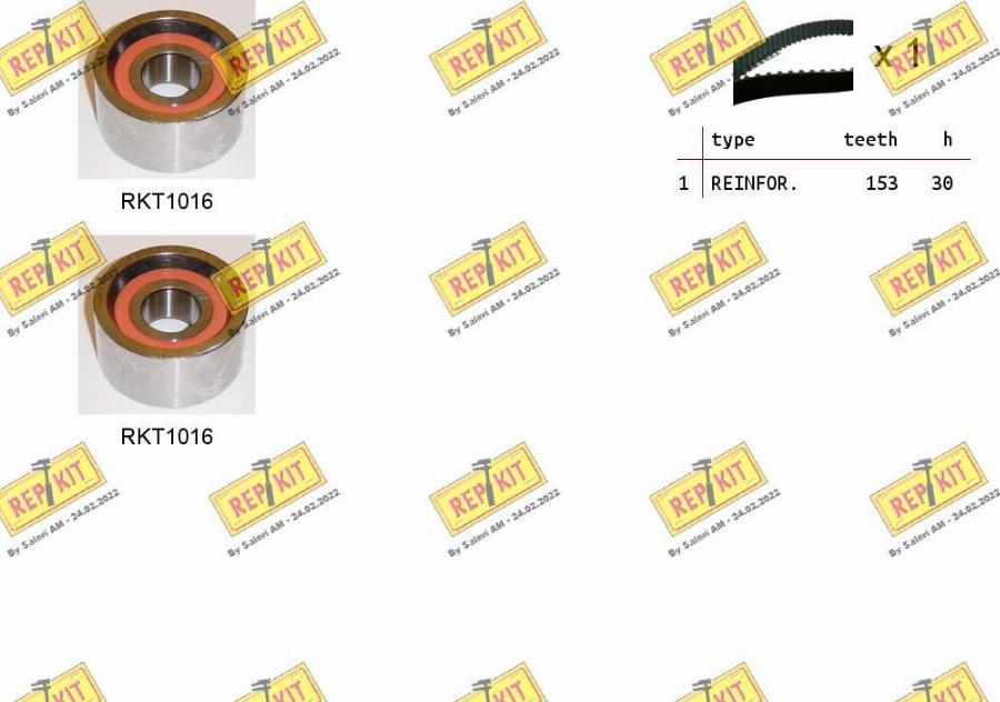 REPKIT RKTK0850 - Комплект ангренажен ремък vvparts.bg