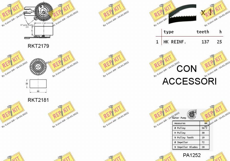 REPKIT RKTK0864PA - Водна помпа+ к-кт ангренажен ремък vvparts.bg