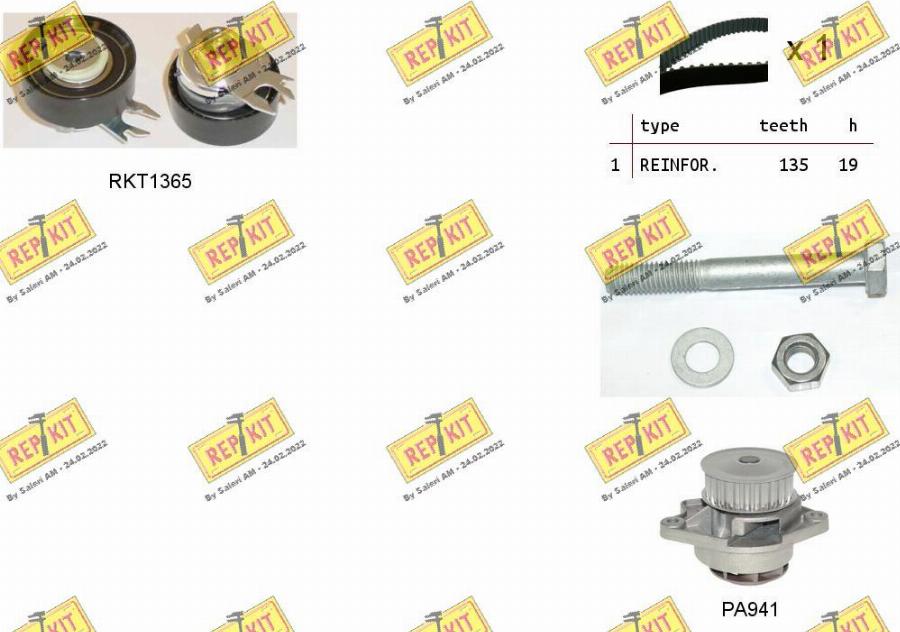 REPKIT RKTK0815PA2 - Водна помпа+ к-кт ангренажен ремък vvparts.bg