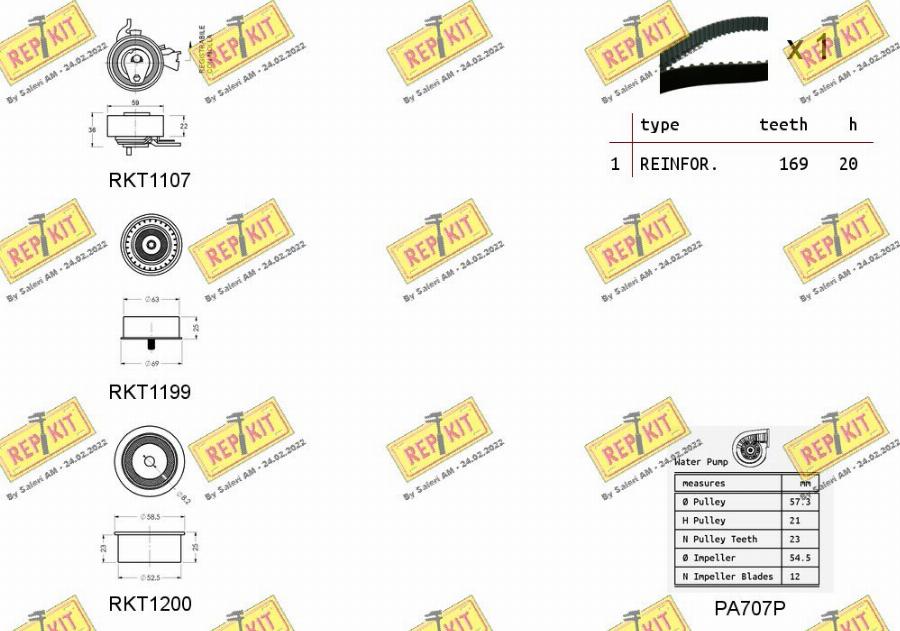 REPKIT RKTK0810PA - Водна помпа+ к-кт ангренажен ремък vvparts.bg