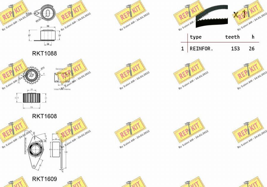 REPKIT RKTK0829 - Комплект ангренажен ремък vvparts.bg