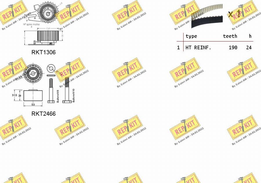 REPKIT RKTK1093 - Комплект ангренажен ремък vvparts.bg