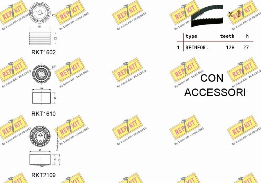 REPKIT RKTK1052 - Комплект ангренажен ремък vvparts.bg