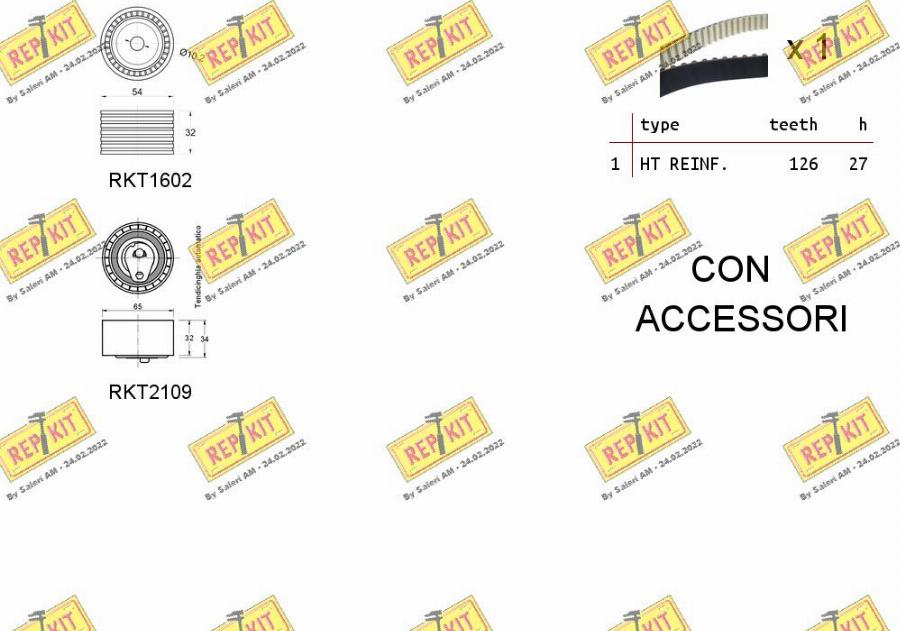 REPKIT RKTK1072PA - Водна помпа+ к-кт ангренажен ремък vvparts.bg